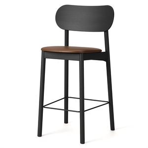 Tabouret de Bar Decotique Elephant en Cuir Noir/marron