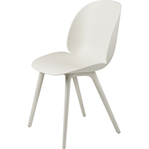 GUBI Beetle Chaise de Table à Manger d'Extérieur Plastique Blanc Albâtre