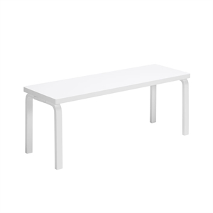 Banc Artek 153A en Bouleau laqué blanc