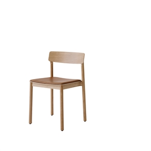 &Tradition Betty TK3 Chaise de Table à Manger Chêne M. Siège Cuir Cognac