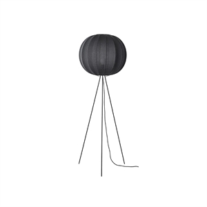 Lampadaire rond Knit-Wit, Made By Hand, haut Ø60, noir