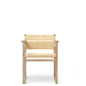Fredericia Furniture BM62 Chaise de Table à Manger M. Accoudoir Tressé/Chêne Huilé