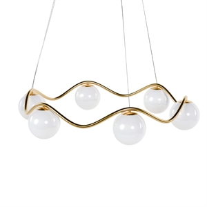 Suspension Cercle de Vie Rebello Decor Ø91 Câble Transparent Ø15 Boules