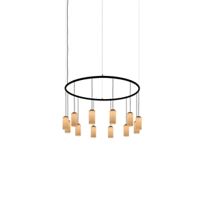 Suspension Circulaire Santa & Cole Cirio en Verre Blanc Opale