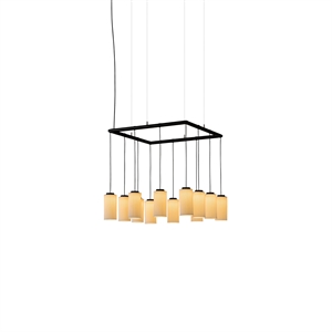 Santa & Cole Cirio Cuadrada Suspension Blanc Pana/Porcelaine