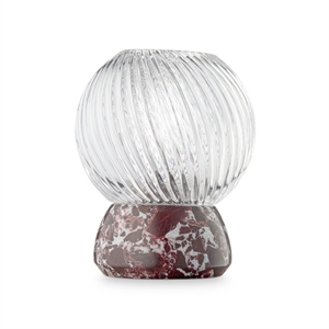 Bougeoir Twist Of Marble, Design By Us, Bordeaux/ Transparent