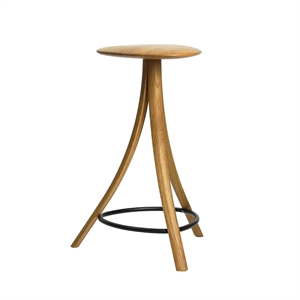 Tabouret Clover de la collection Ro en chêne fumé