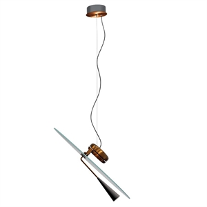Suspension Stilnovo Bascula Nickel Brossé/Rouge