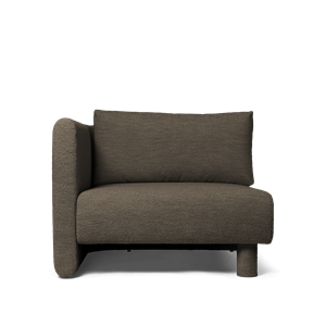 Ferm Living Dase Modul Canapé Gauche Soft Bouclé/Marron Foncé