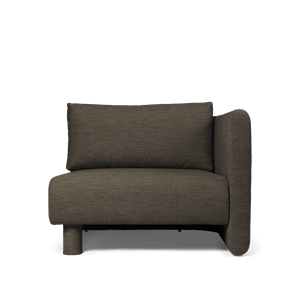 Ferm Living Dase Modul Canapé Droit Soft Bouclé/Marron Foncé