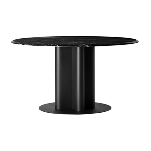 Table à Manger Ø140 Noir /marbre, Design By Us Soins