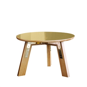 Table Basse Oaklywood Ø60 en Laiton, Design By Us