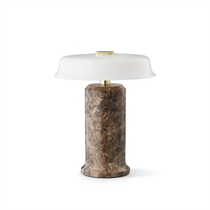 Lampe Portable Trip No. 2 Design By Us , Marbre Emperador Foncé/opale Brillante