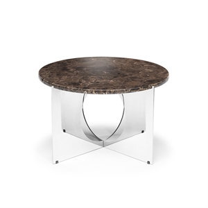 Table Basse This Is Art, Design By Us, Chrome/marbre Brun