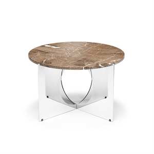 Table Basse This Is Art en Chrome/marbre Gris Design By Us