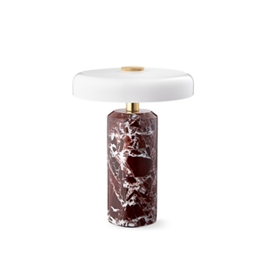 Lampe Portable Trip Design By Us en Marbre Bordeaux /opale Brillante