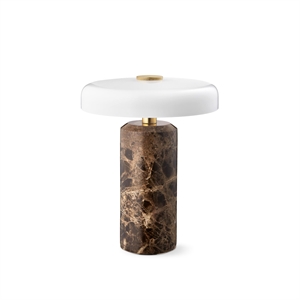 Lampe Portable Trip Design By Us , Marbre Emperador Foncé/opale Brillante