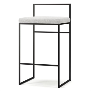Tabouret de Bar Department avec Dossier 80 cm Noir/Blanc Pacifique