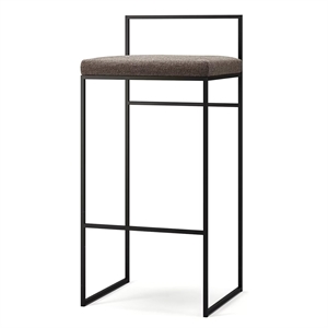 Tabouret de Bar Department avec Dossier 90 cm Noir/schiste Côtier