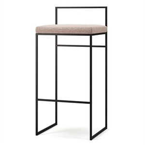 Tabouret de Bar Department avec Dossier 90 cm Noir/ Rose Pâle