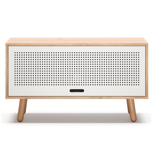 Meuble TV Department Ray 100 cm Chêne/ Blanc
