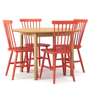 Ensemble de Table à Manger Department Wood en Chêne/ Orange