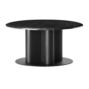 Table Basse Hard To Resist Ø80 Noir/ Marbre Noir Design By Us