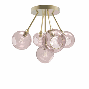 Design by Us Ballroom Molecule Loftlampe Pink & Guld