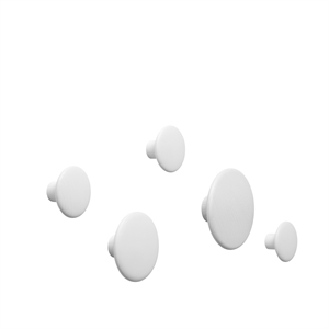 Muuto Dots Cintres Bois Blanc 5 Pcs.