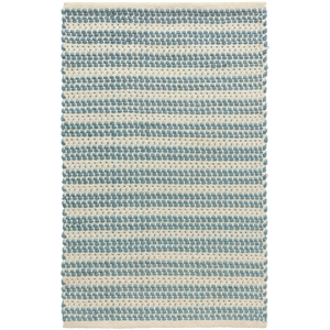 Tapis Decotique Dune 60x90 Bleu Poudré/ Blanc Cassé