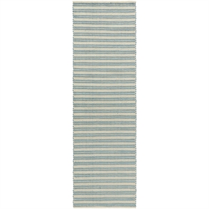 Tapis Decotique Dune 75x250 Bleu Poudré/ Blanc Cassé