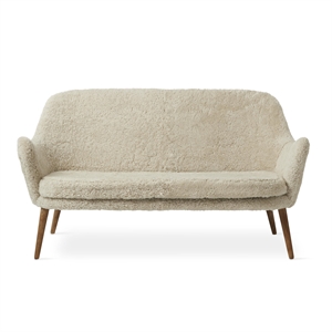 Canapé 2 Places Warm Nordic Dwell en Peau de Mouton Moonlight