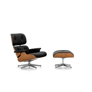 Fauteuil Vitra Eames avec Repose-pieds Rouge Cerise/66 Nero/ Aluminium