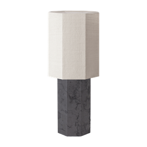Lampe à Poser Louise Roe Eight Over Eight Grande Marbre Gris /Jute Blanc