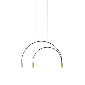 Estiluz Volta 3 Suspension Noir/ Or Satin