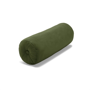 Coussin Rond Fatboy en Velours Recyclé Vert Foncé