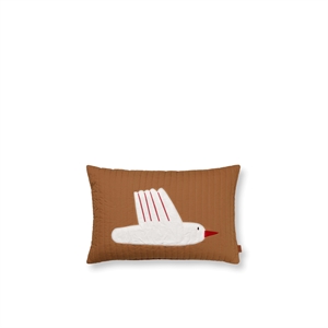 Ferm Living Coussin Matelassé Oiseau Rectangulaire Sucre Varech