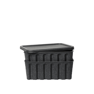 Ensemble de 2 Boîtes de Rangement en Pâte à Papier Ferm Living, Grand Couleur Anthracite