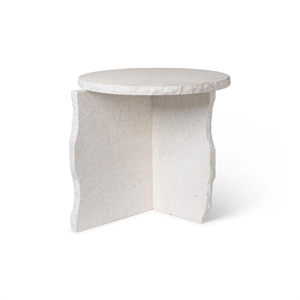 Ferm Living Minéral Table Basse Sculpturale Marbre Blanc Curia