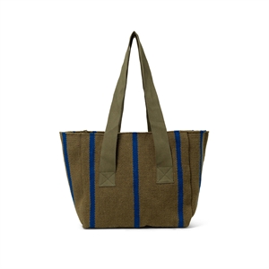 Ferm Living Yard Picnic Bag Sac Olive/Bleu Transparent