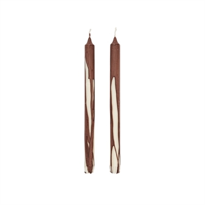 Bougies à Goutte Ferm Living, Lot de 2, Chocolat Noir