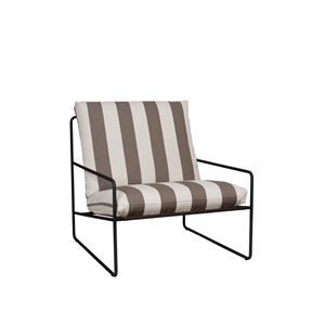 Ferm Living Desert Canapé 1 Place Stripe Noir/Chocolat