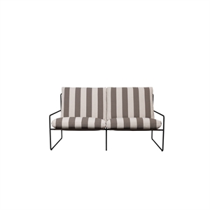 Ferm Living Desert Canapé 2 Places Stripe Noir/Chocolat