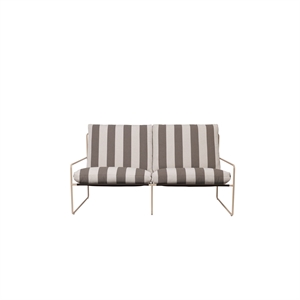 Ferm Living Canapé 2 Places Desert Stripe Cachemire/Chocolat