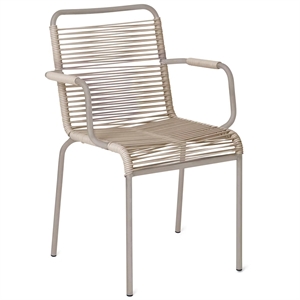 Chaise de Jardin Fiam Mya Spaghetti avec Accoudoirs Cappuccino/Taupe