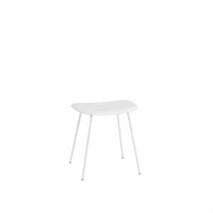 Muuto Fiber Stool M. Tube Base Blanc