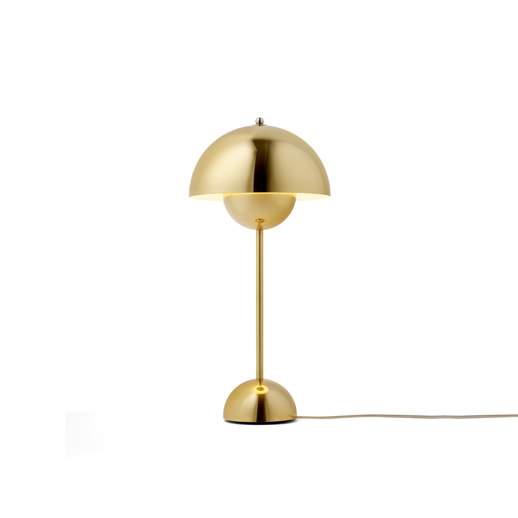 Petite lampe de bureau rétro gris clair et dorée Kaiser Idell, Fritz  Hansen