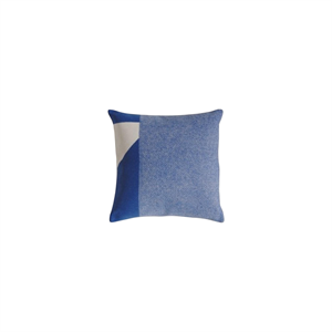 Coussin FORMARKIVET Big Logo 55x55 Beige pâle/Bleu Roi