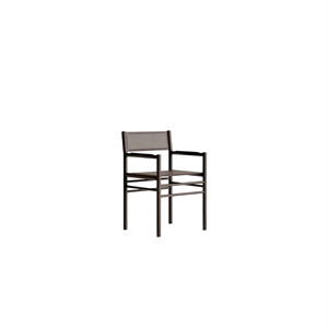 Chaise de Salle à Manger Ferra avec Accoudoirs, Chêne Teinté Foncé/marron Foncé Sevilla Kalato