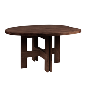 Table à Manger à Tréteaux Frama Farmhouse en Chêne Foncé